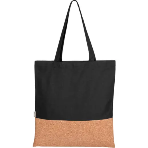 Okiyo Shukaku Cork & Cotton Shopper Black Front Unbranded
